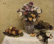 Henri Fantin-Latour, Chrysanthemums in a Vase